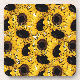 Dessous-de-verre pétales de tournesol nagent plongent marine nature