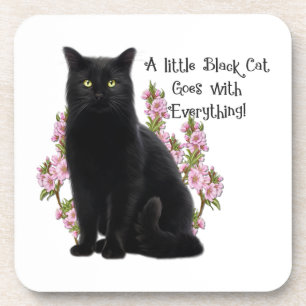 DESSOUS-DE-VERRE PETIT CHAT NOIR