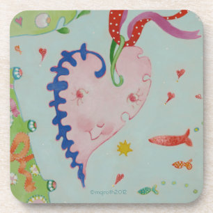 Dessous-de-verre Petit coeur heureux