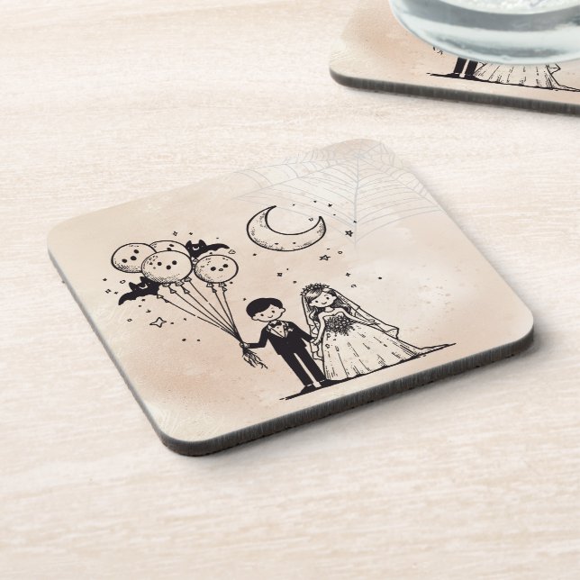 Dessous-de-verre Petit Couple Effrayant (Côté gauche)