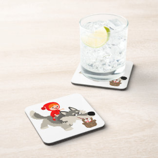 Dessous-de-verre Petit Red Riding Hood and The Wolf Coasters