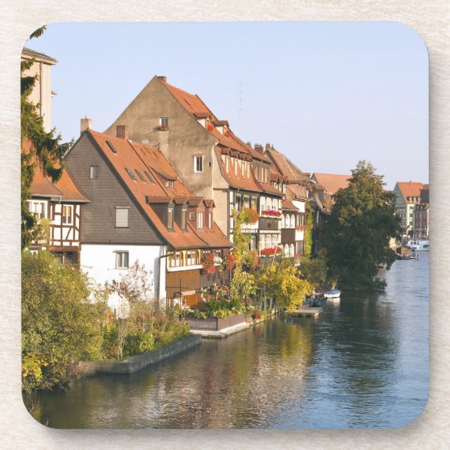 Dessous-de-verre Petite Venise (Klein Venedig) et rivière Regnitz (Devant)