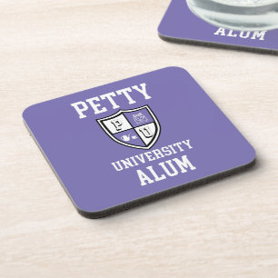 Dessous-de-verre Petty University Alum grad periwinkle alma mater