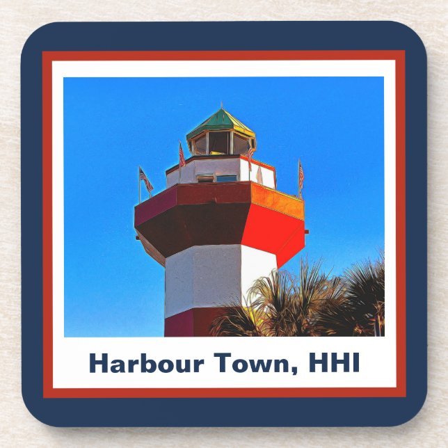 Dessous-de-verre Phare de Hilton Head Island Harbour Town (Devant)