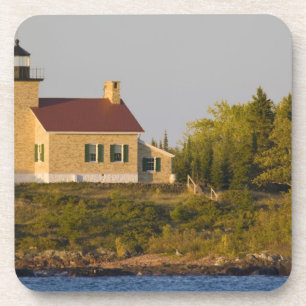 Dessous-de-verre Phare sur le lac Supérieur près de Copper Harbor