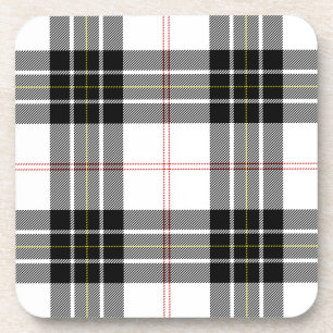 Dessous-de-verre Pherson tartan noir blanc plaid