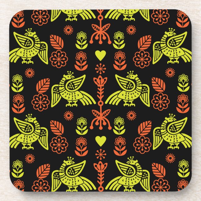 Dessous-de-verre Phoenix Bird Fold Art Imprimer (Devant)