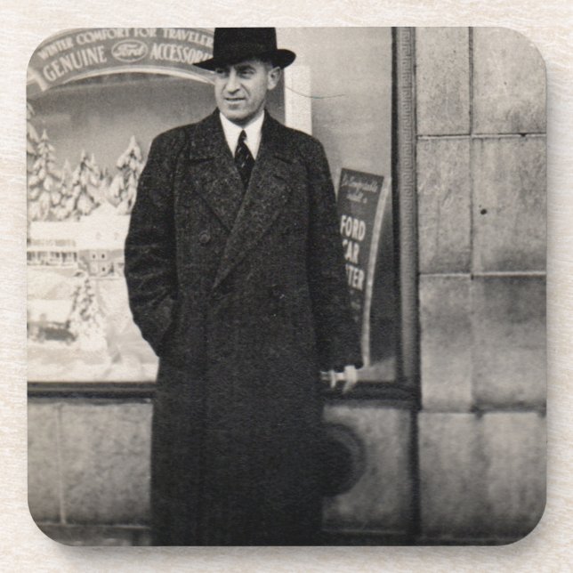 Dessous-de-verre photo de l'homme de dapper 1930 (Devant)