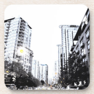 Dessous-de-verre photo de ville la nuit