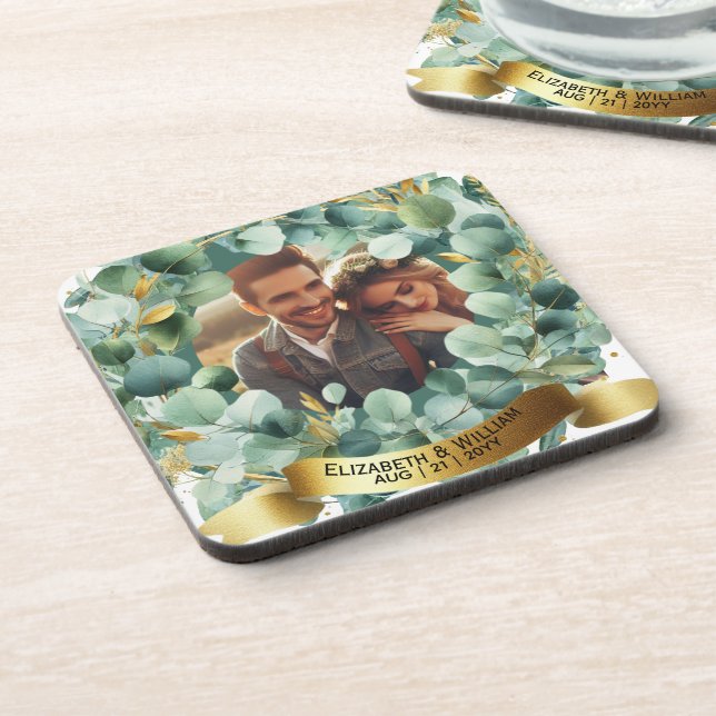 Dessous-de-verre PHOTO E-Maid Cadeau Maid Honte Mère Groom (Côté gauche)