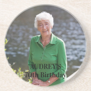 Dessous de verre photo pour 70e anniversaire