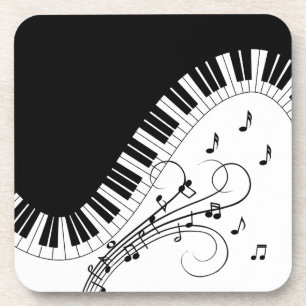 Dessous-de-verre Piano Keyboard Music Design