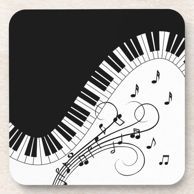 Dessous-de-verre Piano Keyboard Music Design (Devant)