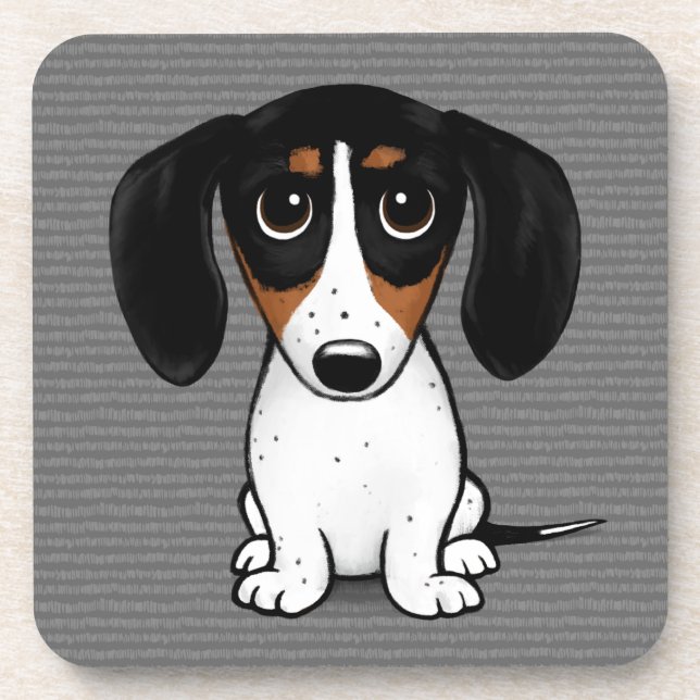 Dessous-de-verre Piebald Dachshund Cute Chien (Devant)