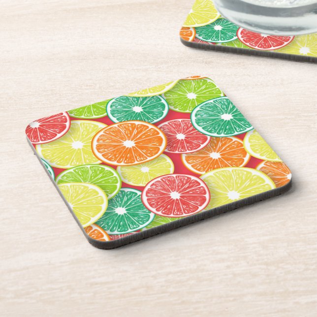 Dessous-de-verre Pièces de fruits d'agrumes pop art 2 (Côté gauche)
