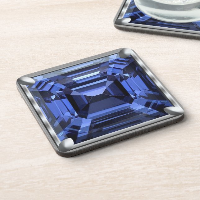 Dessous-de-verre Pierre Bleue Foncée (Côté gauche)