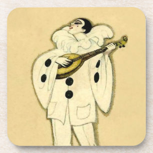Dessous-de-verre Pierrot Sérénade un Croissant de Lune par Sophia C