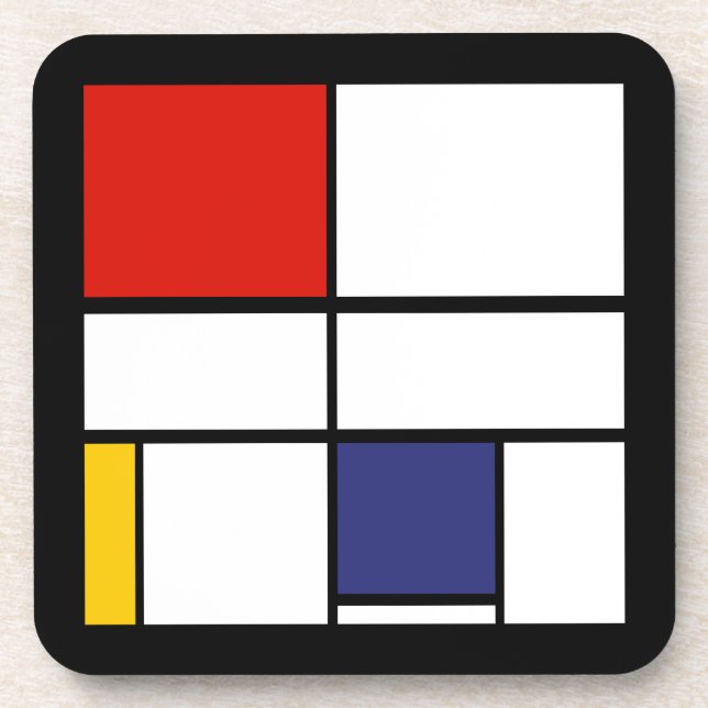 Dessous-de-verre Piet Mondrian, Composition C (Devant)