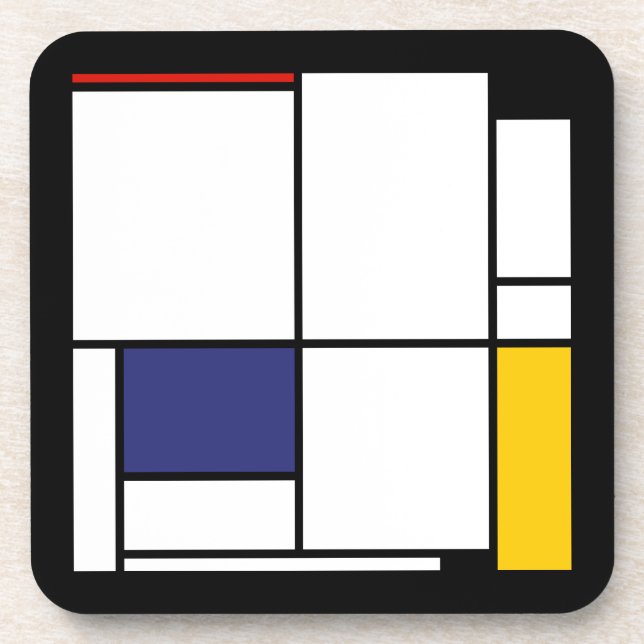 Dessous-de-verre Piet Mondrian, Tableau 1 (Devant)