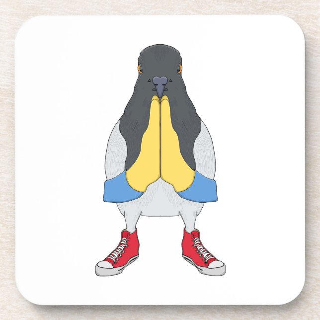 Dessous-de-verre Pigeon avec chaussures (Devant)