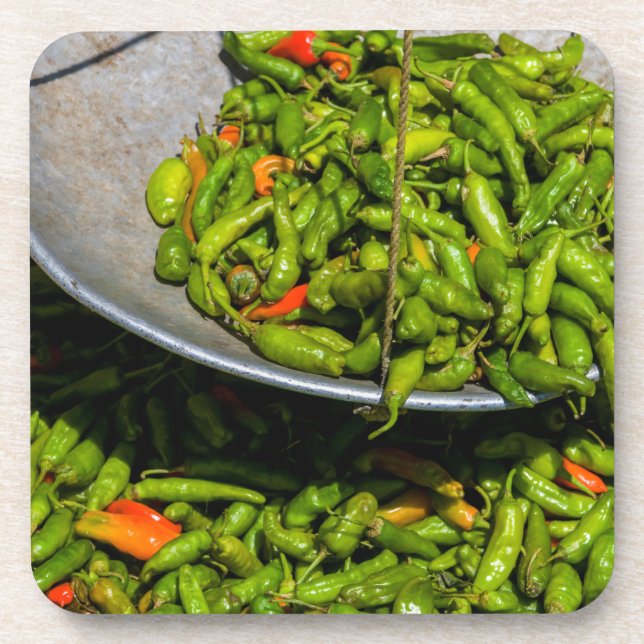Dessous-de-verre Piments en vente au marché (Devant)