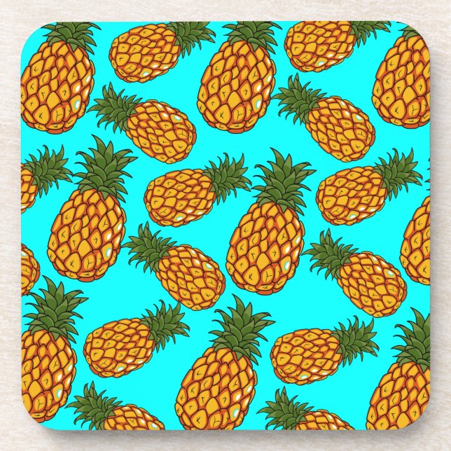 Dessous-de-verre Pineapple Love Pattern - Tasty Tropical Exotic (Devant)