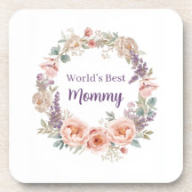 Pink Peony Watercolor Floral Wreath Mother's Day