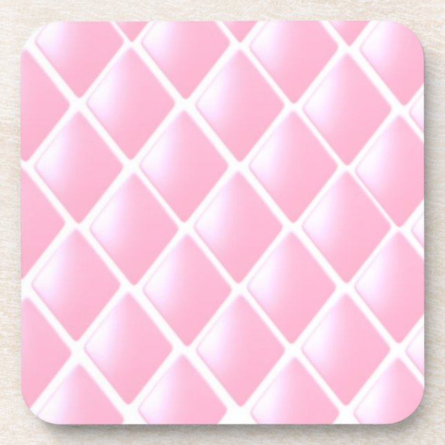 Dessous-de-verre Pink Quilted Diamond Pattern (Devant)