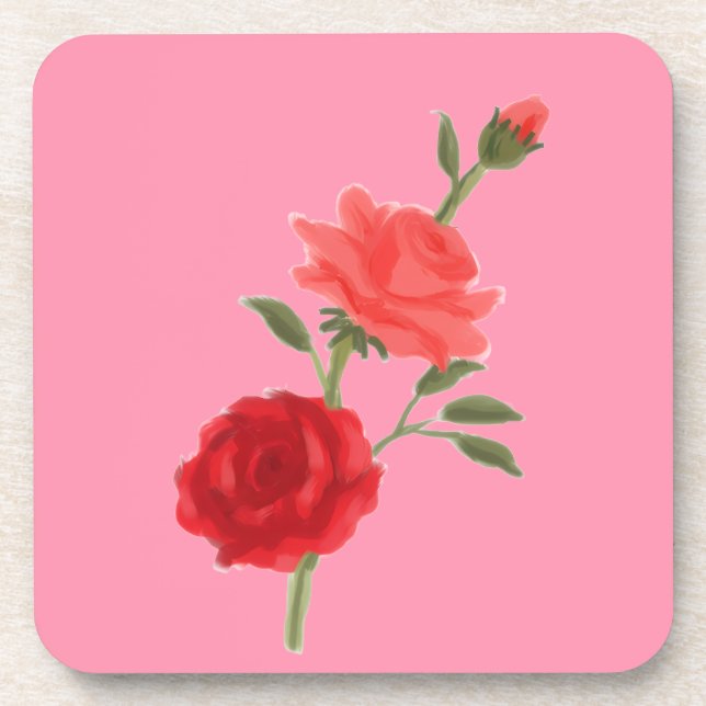 Dessous-de-verre Pink rose (Devant)