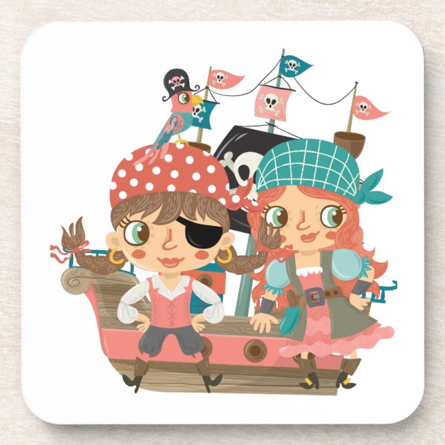 Dessous-de-verre Pirates Girly (Devant)
