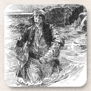 Dessous-de-verre Pirates Vintage, Sir Henry Morgan dans l'Océan