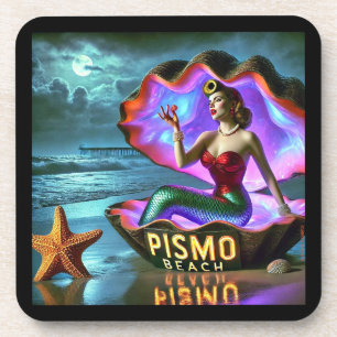 DESSOUS-DE-VERRE PISMO BEACH MERMAID. SÉRIE 1 NUMÉRO 1.