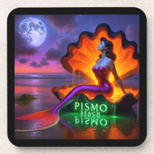 DESSOUS-DE-VERRE PISMO BEACH MERMAID. SÉRIE 1 NUMÉRO 4.