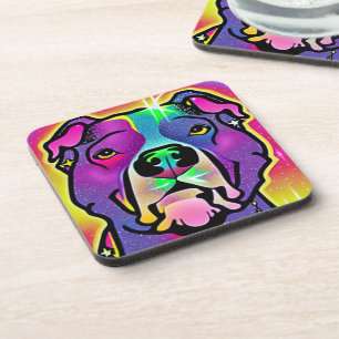 Dessous-de-verre Pitbull Dog Pop Art