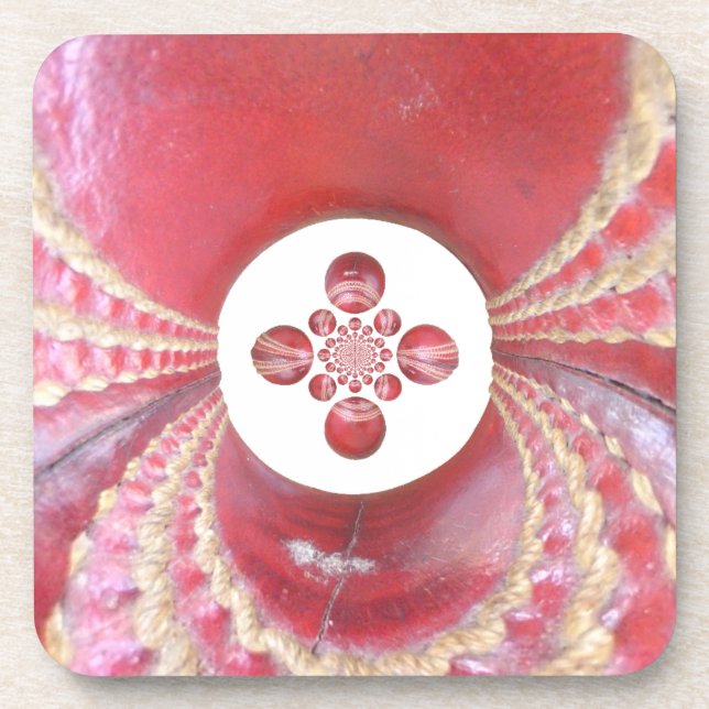 Dessous-de-verre Pitch Kaleidoscope : Le Cricket Balls The Game's H (Devant)