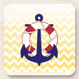 Dessous-de-verre PixDezines chevron/aquatique/aquarelle