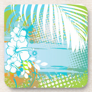 Dessous-de-verre PixDezines couleur hibiscus/DO-IT-YOURSELF arrière