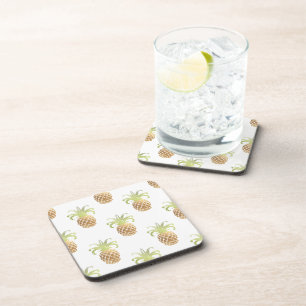 Dessous-de-verre PixDezines Faux Ananas Dorés/Fond DIY
