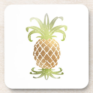 Dessous-de-verre PixDezines Faux Gold Pineapple/DO-IT-YOURSELF arri
