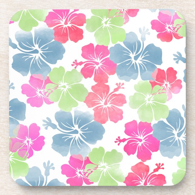 Dessous-de-verre PixDezines hibiscus/fond DIY (Devant)