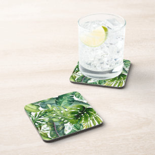 Dessous-de-verre PixDezines Jungle Hawaïen Feuillage Vert Luxuriant