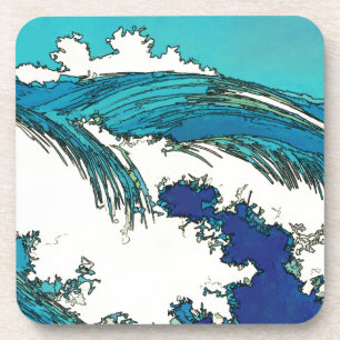 Dessous-de-verre PixDezines konen uehara vagues océaniques, 上 原