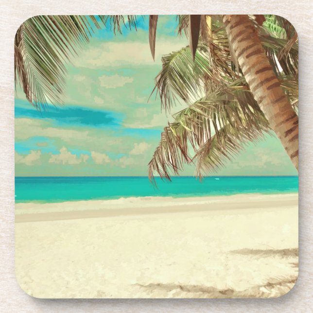 Dessous-de-verre PixDezines plage vintage (Devant)