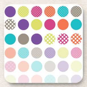 Dessous-de-verre PixDezines Rétro Points/DIY couleur de fond