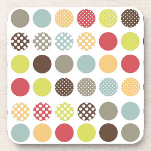 Dessous-de-verre PixDezines Rétro Points/DIY couleur de fond