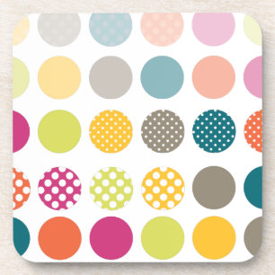 Dessous-de-verre PixDezines Rétro Points/DIY couleur de fond