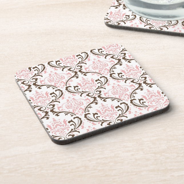 Dessous-de-verre PixDezines Rossi Damask/couleurs DIY (Côté gauche)