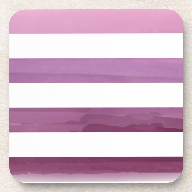 Dessous-de-verre PixDezines stripes/aquarelle numérique (Devant)