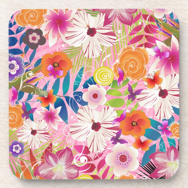 Dessous-de-verre PixDezines wailea/couleur de fond DIY (Devant)