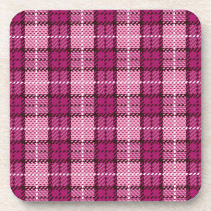 Dessous-de-verre Pixel Plaid_Magenta-Black